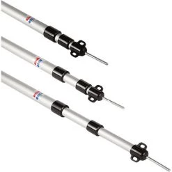 SUPERSELLER 2 Pcs Télescopique Tarp Pole Épaissir Réglable En Alliage D'aluminium Tente Tiges De Support Beach Shelter Tarp Auvent Pole Remplacement Pour Camping Randonnée Randonnée Tente - Argent -Tente de réception Soldes 57567921 3