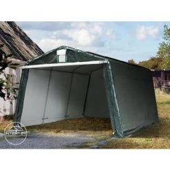 INTENT24.FR 3,3 X 4,8 M Garage, Abri De Stockage, PE Env. 260 G/m², Tente Garage Vert Foncé - Vert -Tente de réception Soldes 5757711 3