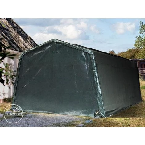 INTENT24.FR 3,3 X 6,2 M Garage, Abri De Stockage, PE Env. 260 G/m², Tente Garage Vert Foncé - Vert 4 INTENT24.FR 3,3 X 6,2 M Garage, Abri De Stockage, PE Env. 260 G/m², Tente Garage Vert Foncé - Vert - Image 2