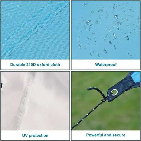 AIDUCHO Bâche De Tente Camping Bâche Imperméable Avec Piquets De Sol Et Cordes, Parasol UV Légère Bâche Pour Hamac Camping En Plein Air (3 * 3M) 5 AIDUCHO Bâche De Tente Camping Bâche Imperméable Avec Piquets De Sol Et Cordes, Parasol UV Légère Bâche Pour Hamac Camping En Plein Air (3 * 3M) - Image 3
