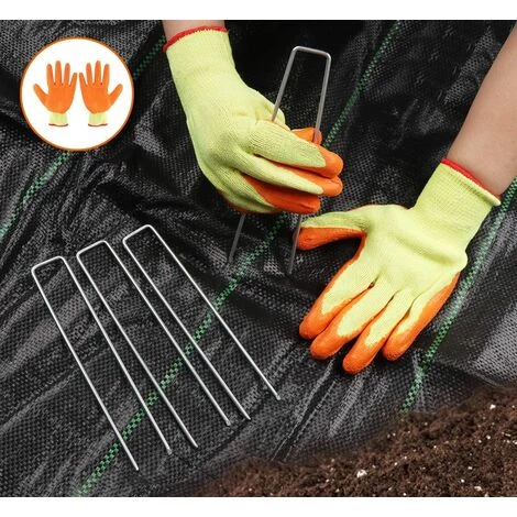 ABCRITAL Ancrages Au Sol Et Agrafes De Jardin Antirouille - Fixation De La Toison De Mauvaises Herbes, Ø 3,8 Mm 25 Mm Ancres Au Sol Durables Pour Clôtures, Tuyaux, Plantes, 200 Mm De Long (50) 6 ABCRITAL Ancrages Au Sol Et Agrafes De Jardin Antirouille - Fixation De La Toison De Mauvaises Herbes, Ø 3,8 Mm 25 Mm Ancres Au Sol Durables Pour Clôtures, Tuyaux, Plantes, 200 Mm De Long (50) - Image 4