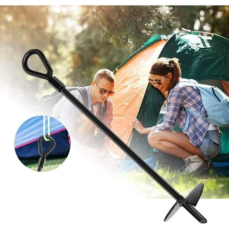 ABCRITAL 4 Pièces Piquets De Sol,38 Spirale D'Agrafes De Jardin Piquets Acier Robuste Piquets De Sol En Métal Piquets De Tente Ancrage Au Sol Robuste Pour Le Camping Clôture De Trampoline 5 ABCRITAL 4 Pièces Piquets De Sol,38 Spirale D'Agrafes De Jardin Piquets Acier Robuste Piquets De Sol En Métal Piquets De Tente Ancrage Au Sol Robuste Pour Le Camping Clôture De Trampoline - Image 3