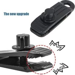 FLYME 8 Pcs Bâche Clips Verrouillage Grip Crocodile Bouche Clip Tente Accessoires Auvent Pince Pour Tentes, Bâche, Couverture De Bateau, Couverture De Piscine, Couverture De Voiture Noir -Tente de réception Soldes 57685998 5
