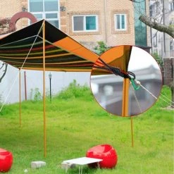 FLYME Lot De 2 Sangles élastiques Avec Crochets - Noires - 16 Cm - Pour Bâche, Auvent, Tente De Camping -Tente de réception Soldes 57686006 3