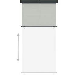 ASUPERMALL Auvent Latéral De Balcon 140x250 Cm Gris -Tente de réception Soldes 57736681 4