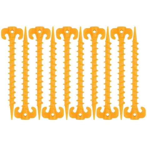 Fei Yu 10 Pcs Plastic Tent Stakes Plage Ground Grass Stakes Pour 20cm Tente Équipement Essentiel Pour Le Camping, La Randonnée, Le Jardinage 3 Fei Yu 10 Pcs Plastic Tent Stakes Plage Ground Grass Stakes Pour 20cm Tente Équipement Essentiel Pour Le Camping, La Randonnée, Le Jardinage
