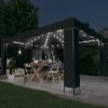 TRUE DEAL Tonnelle Avec Guirlande Lumineuse à LED 3x4 M Anthracite 2 TRUE DEAL Tonnelle Avec Guirlande Lumineuse à LED 3x4 M Anthracite -Tente de réception Soldes 57819595 1