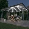 TRUE DEAL Tonnelle Avec Guirlande Lumineuse à LED 400x300 Cm Anthracite -Tente de réception Soldes 57819608 1