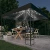 TRUE DEAL Chapiteau De Jardin Avec Lumières LED 3x3 M Anthracite 1 TRUE DEAL Chapiteau De Jardin Avec Lumières LED 3x3 M Anthracite -Tente de réception Soldes 57821374 1