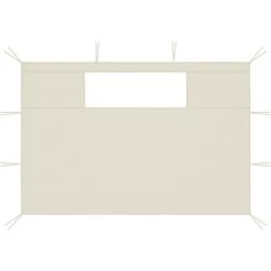 TRUE DEAL Parois Latérales De Belvédère Avec Fenêtres 2 Pcs Crème -Tente de réception Soldes 57821562 2