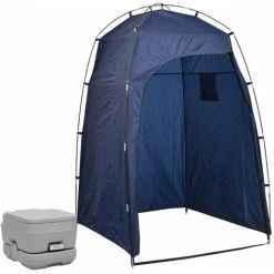TRUE DEAL Toilette Portable De Camping Avec Tente 10+10 L