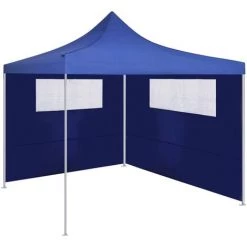 TRUE DEAL Parois Latérales De Belvédère Avec Fenêtres 2 Pcs Bleu -Tente de réception Soldes 57824025 3