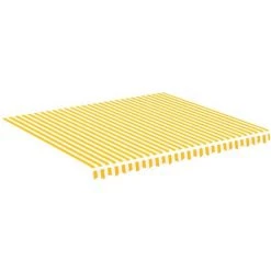 TRUE DEAL Tissu De Remplacement Pour Auvent Jaune Et Blanc 4x3,5 M -Tente de réception Soldes 57827499 2