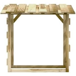 TRUE DEAL Pergola Avec Toit 100x90x100 Cm Bois De Pin Imprégné -Tente de réception Soldes 57829317 5