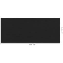 TRUE DEAL Tapis De Tente 250x600 Cm Noir 9 TRUE DEAL Tapis De Tente 250x600 Cm Noir -Tente de réception Soldes 57830339 4