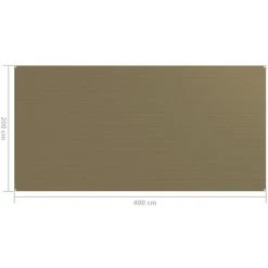 TRUE DEAL Tapis De Tente 200x400 Cm Taupe -Tente de réception Soldes 57830580 4