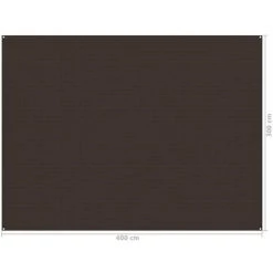 TRUE DEAL Tapis De Tente 300x400 Cm Marron -Tente de réception Soldes 57830591 4
