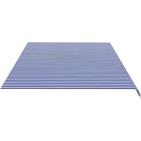 TRUE DEAL Tissu De Remplacement Pour Auvent Bleu Et Blanc 6x3,5 M 6 TRUE DEAL Tissu De Remplacement Pour Auvent Bleu Et Blanc 6x3,5 M - Image 4