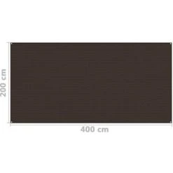 TRUE DEAL Tapis De Tente 200x400 Cm Marron -Tente de réception Soldes 57833952 4