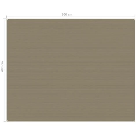 TRUE DEAL Tapis De Tente 400x500 Cm Taupe 6 TRUE DEAL Tapis De Tente 400x500 Cm Taupe - Image 4