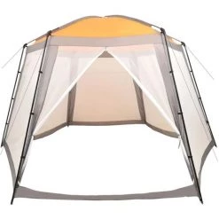 TRUE DEAL Tente De Piscine Tissu 500x433x250 Cm Gris -Tente de réception Soldes 57839657 3