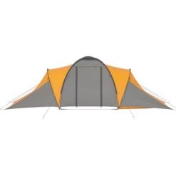 TRUE DEAL Tente De Camping 6 Personnes Gris Et Orange -Tente de réception Soldes 57839947 4