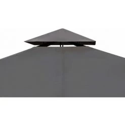 INLIFE Tonnelle Avec Toit 3x3 M Gris Foncé -Tente de réception Soldes 57884921 3