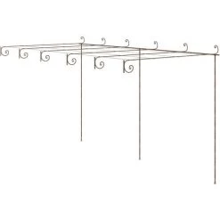 NOVA Arc De Jardin Pour Roses Brun Anti-fer Différentes Tailles Pergola De Jardin Marron Antique 6x3x2,5 M Fer