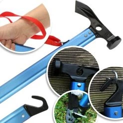 PERLE RARE Marteau De Camping Avec Extracteur De Piquet - Marteau De Tente Avec Dragonne - Marteau De Piquet En Aluminium - Accessoires De Camping (Marteau De Tente Aluminium - 1 Pièce) -Tente de réception Soldes 58039418 3