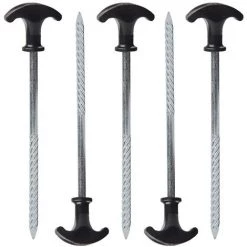 PERLE RARE 5x Piquets De Tente En Acier - Piquets Robustes Avec Filetage Pour Le Camping Et L'extérieur - Tente En Acier -Tente de réception Soldes 58039671 5