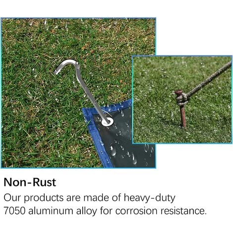 PERLE RARE Piquets De Tente De 18 Cm - En Métal - Pour Sols Durs - Idéal Pour Le Jardin, Le Camping, La Pêche Et Les Tentes(12pcs) 5 PERLE RARE Piquets De Tente De 18 Cm - En Métal - Pour Sols Durs - Idéal Pour Le Jardin, Le Camping, La Pêche Et Les Tentes(12pcs) - Image 3