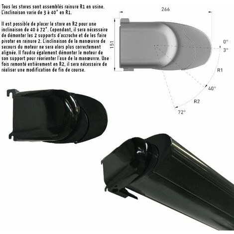 ICI STORE STORE DE TERRASSE COFFRE INTEGRAL MOTORISE LED RAL ANTHRACITE 3 X 2,5 DICKSON® ARDOISE - ARDOISE 5 ICI STORE STORE DE TERRASSE COFFRE INTEGRAL MOTORISE LED RAL ANTHRACITE 3 X 2,5 DICKSON® ARDOISE - ARDOISE – Image 3