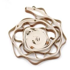 DONTODENT Suspension Extérieure Multifonctionnel Ruban Multifonctionnel Lanière De Tente En Cuir PU - Crochets En Métal Blanc + Marron * 5