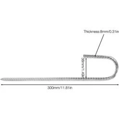 HIASDFLS Ancrage Au Sol, Piquets De Sol En Acier Pour Tentes De Camping Clôtures Châteaux-12 Pouces -Tente de réception Soldes 58079722 4