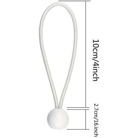 Kueatily 50 Pcs Tendeur De Boule Élastique, Tendeur De Bâche Pour Pavillon, Camping, Cordons De Tente, Harnais D'extension De Rideaux, 10cm 5 Kueatily 50 Pcs Tendeur De Boule Élastique, Tendeur De Bâche Pour Pavillon, Camping, Cordons De Tente, Harnais D'extension De Rideaux, 10cm - Image 3