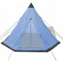 LITZEE Tente De Réception Et Barnum Tente Pour 4 Personnes Bleu -Tente de réception Soldes 58111415 5