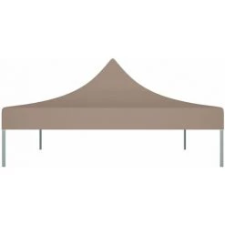 LITZEE Tente De Réception Et Barnum Toit De Tente De Reception 4,5x3 M Taupe 270 G/m² -Tente de réception Soldes 58113484 4