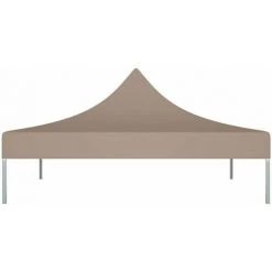 LITZEE Tente De Réception Et Barnum Toit De Tente De Reception 2x2 M Taupe 270 G/m² -Tente de réception Soldes 58113719 2