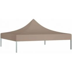 LITZEE Tente De Réception Et Barnum Toit De Tente De Reception 2x2 M Taupe 270 G/m² -Tente de réception Soldes 58113719 3