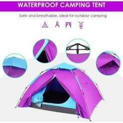 AICOK Tente De Camping Autoportante | Tente Dôme Double Couche, Imperméable, Coupe-vent, 210 X 190 X 120 Cm -Tente de réception Soldes 58124988 3