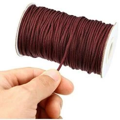 TRIOMPHE Corde D'Ombrage Tressé Marron 50 M/Rouleau Avec 4 Pièces Marron Pendentif En Bois Pour Aluminium Store Ombre, Plante De Jardinage Et De L'Artisanat (Marron)T-Audace -Tente de réception Soldes 58166532 3