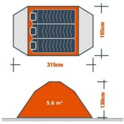 Tente 3 Places SURPASS SURPTENT301G Gris 10 Tente 3 Places SURPASS SURPTENT301G Gris -Tente de réception Soldes 58215248 4