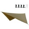 PERLE RARE Tarp Bâche De Camping Tapis De Sol Bâche De Tente Anti-Pluie Abri Couverture Auvent Imperméable Pour Hamac Randonnée Pique-Nique Plage（Marron） -Tente de réception Soldes 58302985 1