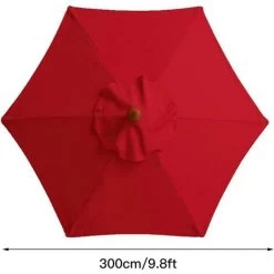 DKSFJKL Housse De Rechange Pour Parasol De 3 M, 6 Baleines, Résistant à La Décoloration - Pour Terrasse, Extérieur, Terrasse, Parasol De Table De Marché, Pelouse, Piscine - Rouge - Format A4 -Tente de réception Soldes 58332509 2