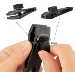 ABCRITAL 30Pcs Clip Tente, Tente Pince Bâche Clip De Bâche Auvents Clip Boucle Auvent Outil Avec 10 Crochets À Clip, 10 Cordes Connectées Et 10 Mousquetons Pour Tentes -Tente de réception Soldes 58345036 4