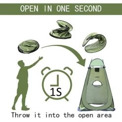 TINOR Pop Up Tente De Camping, 120 X 120x190 Cm Tente De Douche Portable Pliable, Privacy Tent, Pour Camping En Plein Air, Vestiaire, Randonnée 9 TINOR Pop Up Tente De Camping, 120 X 120x190 Cm Tente De Douche Portable Pliable, Privacy Tent, Pour Camping En Plein Air, Vestiaire, Randonnée -Tente de réception Soldes 58345651 3