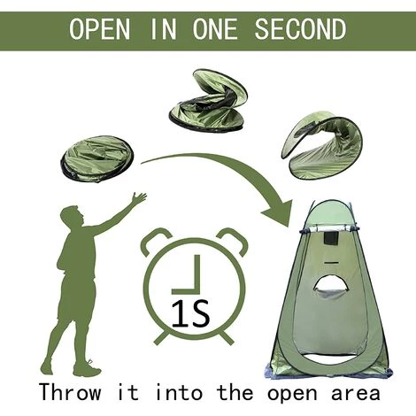 TINOR Pop Up Tente De Camping, 120 X 120x190 Cm Tente De Douche Portable Pliable, Privacy Tent, Pour Camping En Plein Air, Vestiaire, Randonnée 5 TINOR Pop Up Tente De Camping, 120 X 120x190 Cm Tente De Douche Portable Pliable, Privacy Tent, Pour Camping En Plein Air, Vestiaire, Randonnée - Image 3