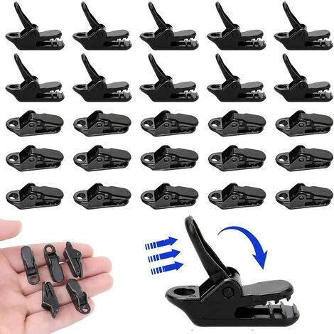 TANABATA 25Pcs Tente Clips,Clips De Fixation,Clip,Camping Bâche Noir Pince Pour Auvent Coupe-Vent Snaps En Plastique Pinces Plastique Pince Plastique Petite Pince Bâche Clip Auvent Pour Activités De Plein Air 3 TANABATA 25Pcs Tente Clips,Clips De Fixation,Clip,Camping Bâche Noir Pince Pour Auvent Coupe-Vent Snaps En Plastique Pinces Plastique Pince Plastique Petite Pince Bâche Clip Auvent Pour Activités De Plein Air