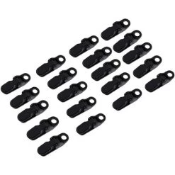 TANABATA 20PCS/Bag Tarp Clips Windproof Awning Clamps Multipurpose Clamp Set For Tents, Tarp, Boat Cover, Pool Cover, Car Cover, Black