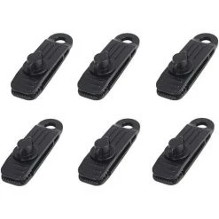 TANABATA 6 Pèces Clips De Bâche, Tente Clips En Plastique En Forme De Crocodile, Multifonctions Camping Tente Tarp Clips Pour Camping, Housse De Voiture, Housse De Bateau, Caravane, Auvent
